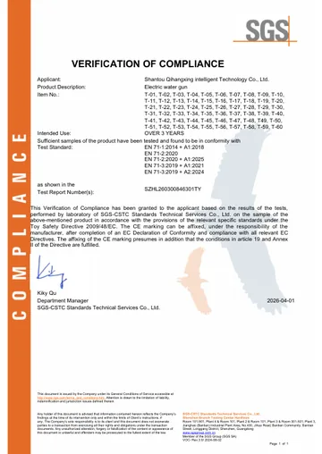 CE · Verification of Compliance