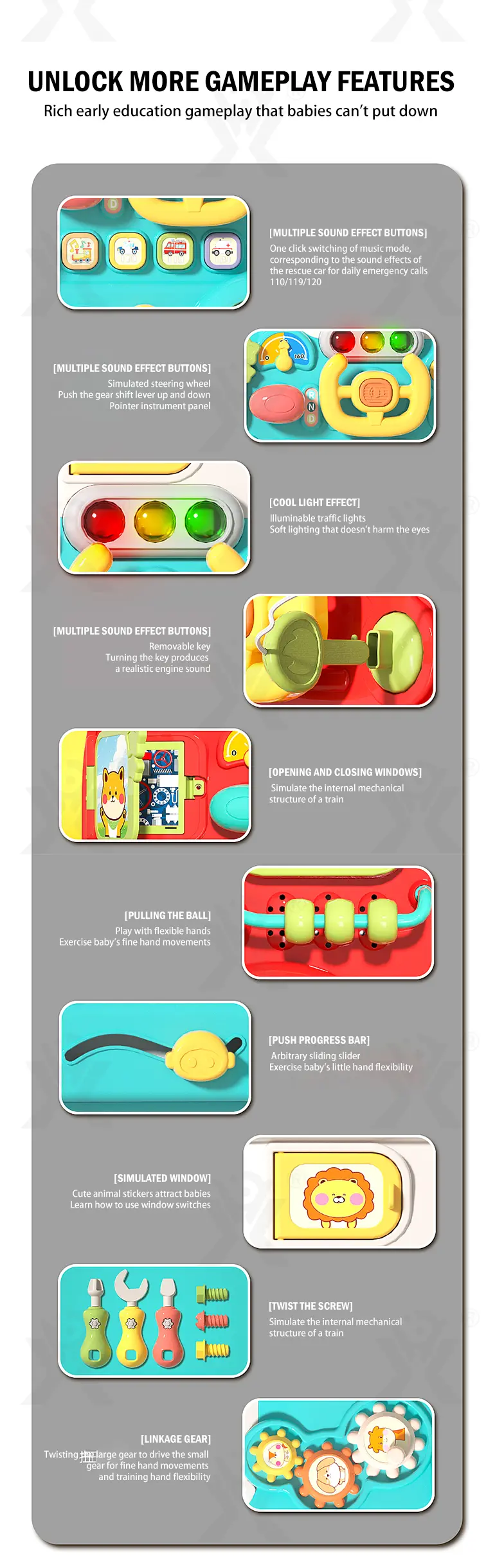 Baby Walkers,Steam Train Shape (TB-4900002) — illustrated product details, panel 4