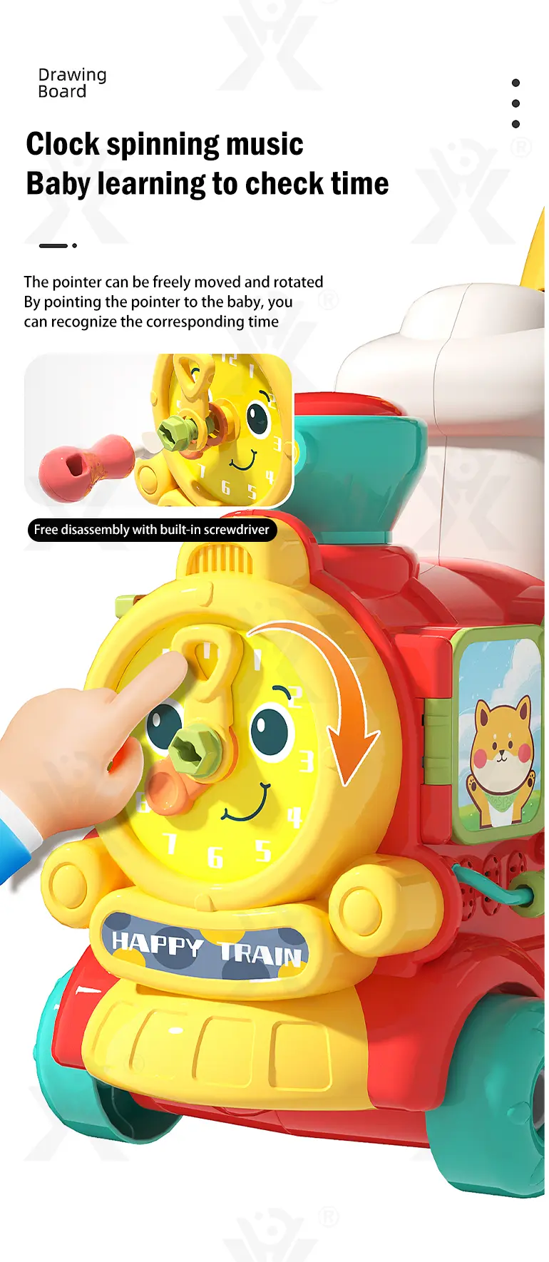 Baby Walkers,Steam Train Shape (TB-4900002) — illustrated product details, panel 6
