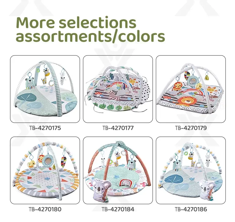 Baby Play Mat Gyms, “Forest Leaf” Shape, with Wooden Stand (TB-4526477) — illustrated product details, panel 7