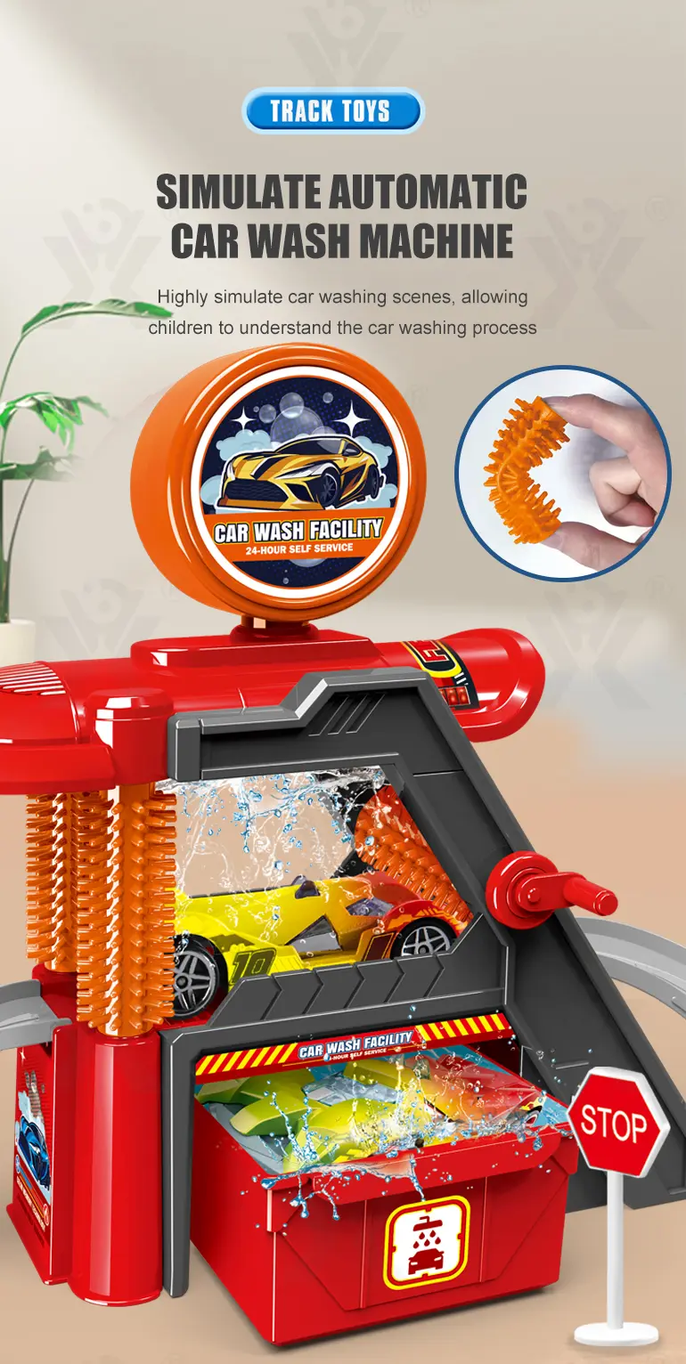 Car Wash Toy Sets, Equipped with Manual Water Spray System and Alloy Toy Car (TB-4526045) — illustrated product details, panel 4