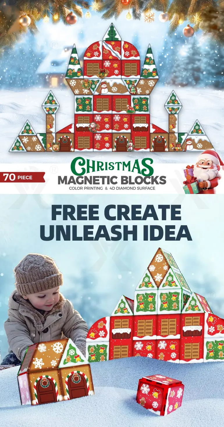 Christmas Magnetic Building Block Sets (TB-4481011) — illustrated product details, panel 1