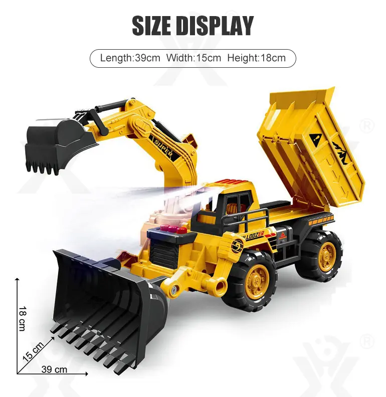 Construction Vehicle Toy Set, Includes a Toy Cars and a Modular Track Component (TB-4526031) — illustrated product details, panel 7