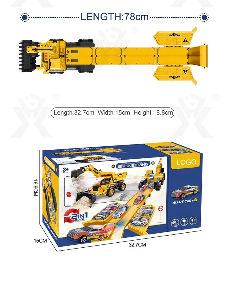 Construction Vehicle Toy Set, Includes a Toy Cars and a Modular Track Component (TB-4526031) — illustrated product details, panel 8