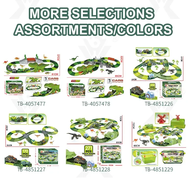 Dinosaur Themed Track Toy Sets (TB-4057477) — illustrated product details, panel 11