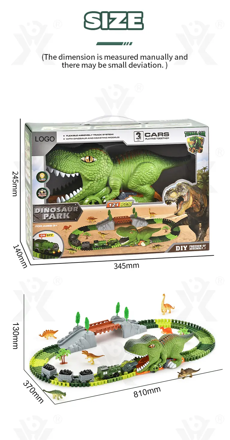 Dinosaur Themed Track Toy Sets (TB-4057477) — illustrated product details, panel 12