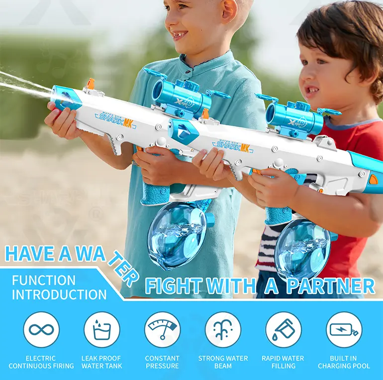 Water Guns​, Bulk Kids Water Gun Toys for Sale, with Electric Automatic Continuous Shooting System (TB-4485085) — illustrated product details, panel 2
