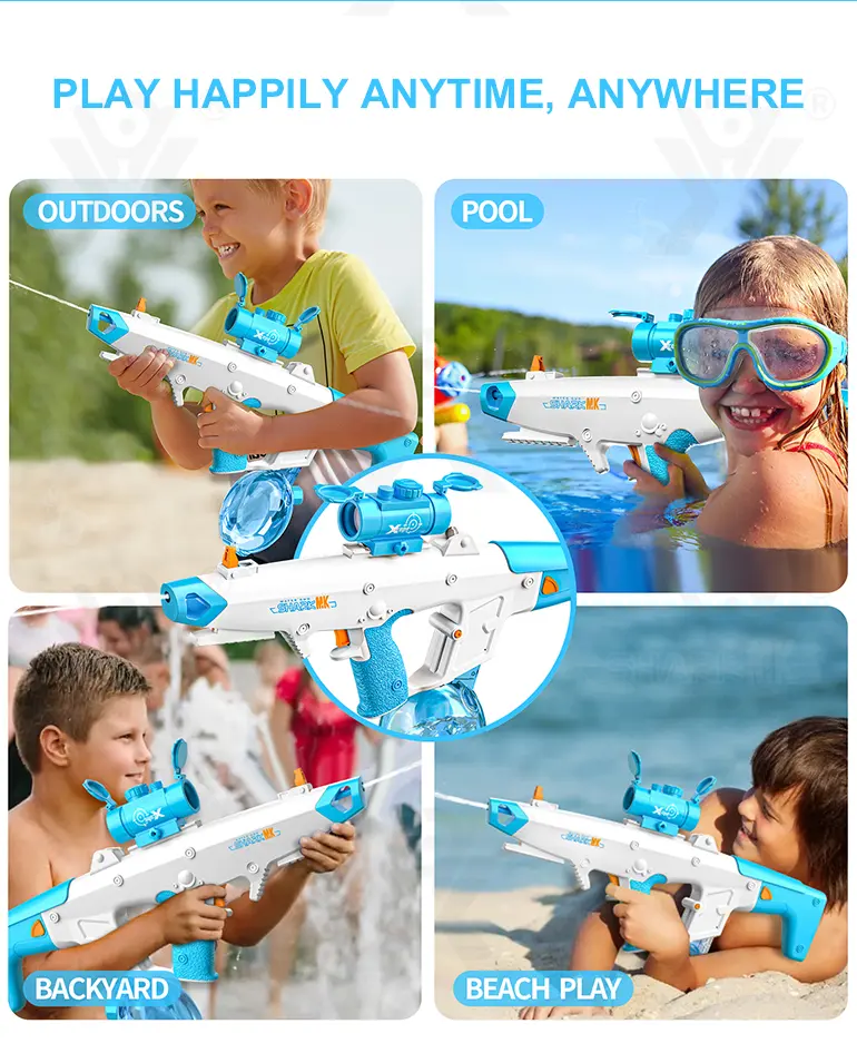 Water Guns​, Bulk Kids Water Gun Toys for Sale, with Electric Automatic Continuous Shooting System (TB-4485085) — illustrated product details, panel 3