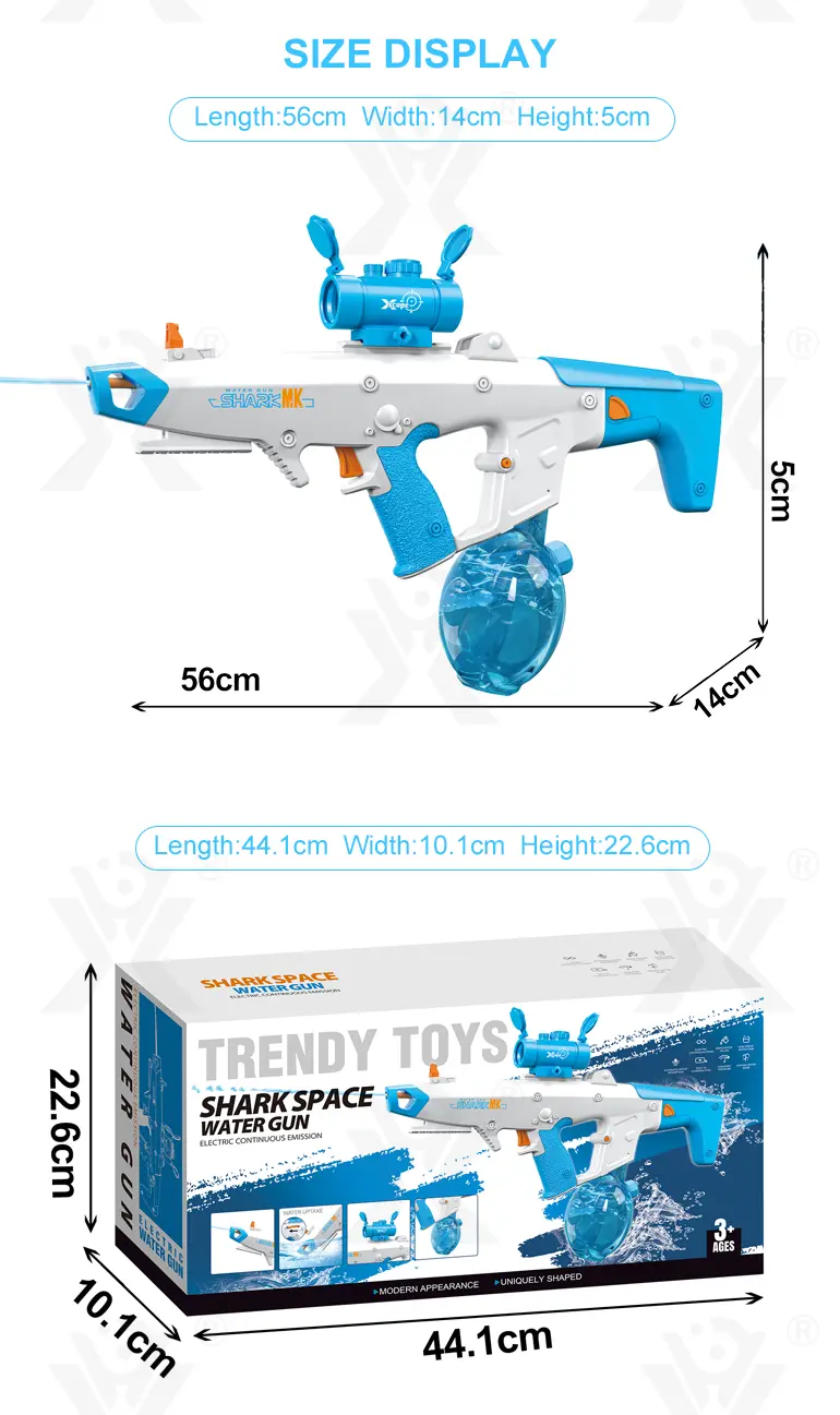 Water Guns​, Bulk Kids Water Gun Toys for Sale, with Electric Automatic Continuous Shooting System (TB-4485085) — illustrated product details, panel 7