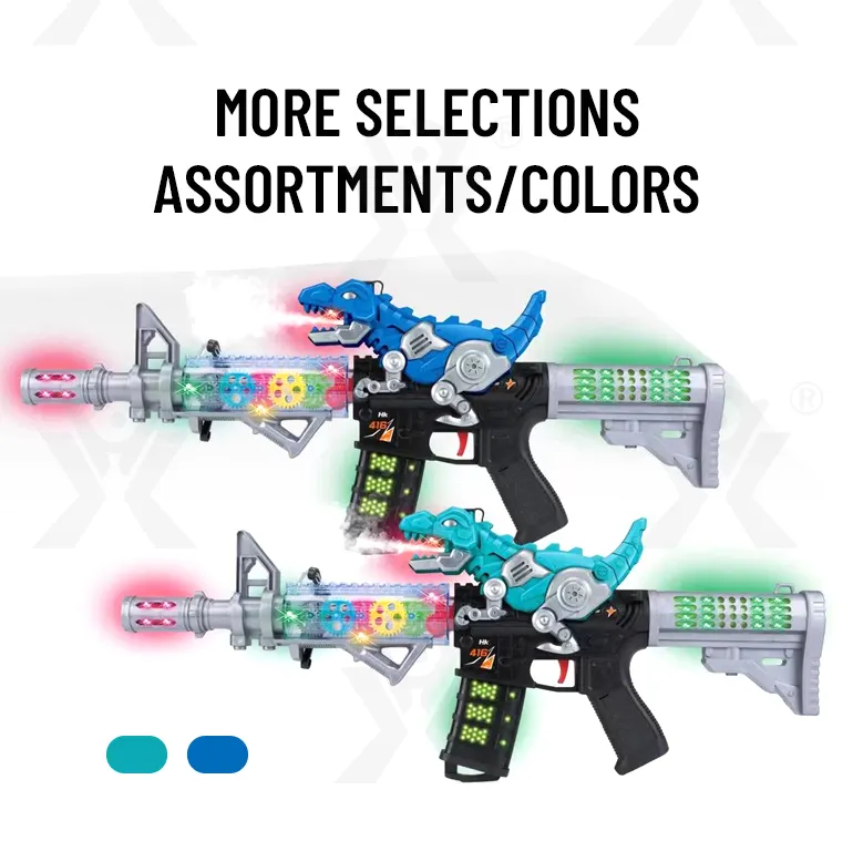 Dinosaur Electric Toy Guns with LED Lights, Sounds & Spray (TB-4395199) — illustrated product details, panel 6