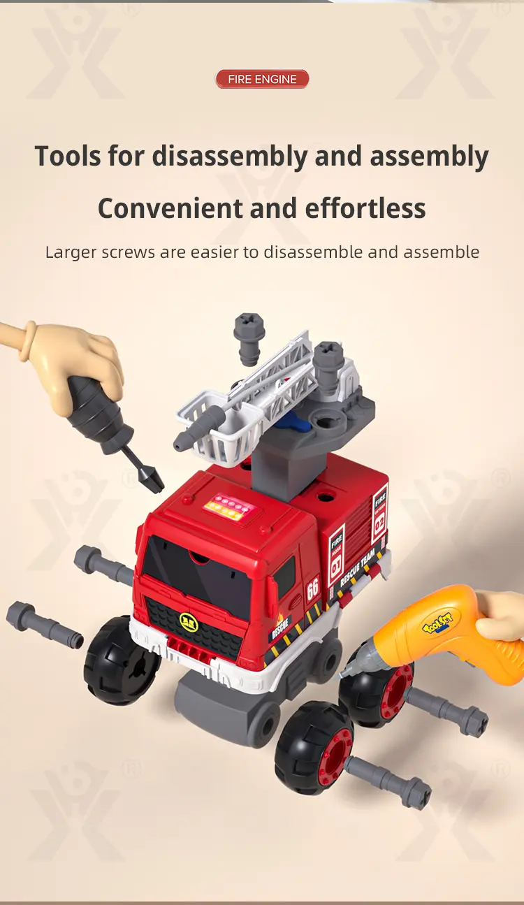 Fire Truck Toy Sets, With Deformable Track, Support OEM/ODM (TB-4866075) — illustrated product details, panel 10