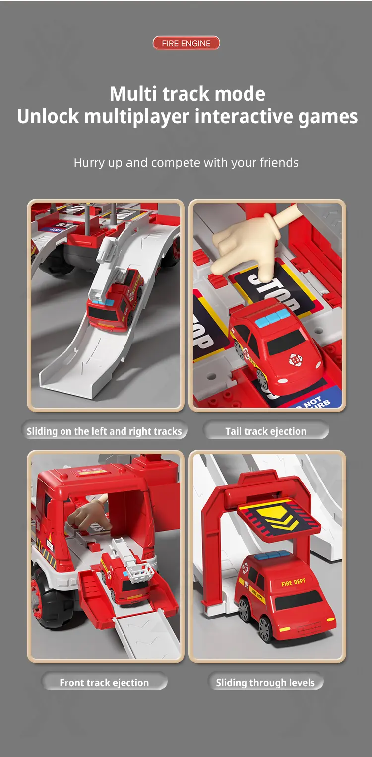 Fire Truck Toy Sets, With Deformable Track, Support OEM/ODM (TB-4866075) — illustrated product details, panel 5