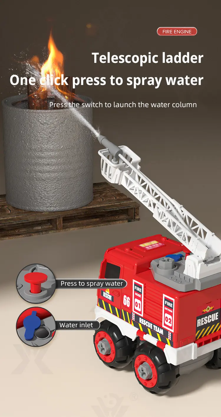 Fire Truck Toy Sets, With Deformable Track, Support OEM/ODM (TB-4866075) — illustrated product details, panel 6