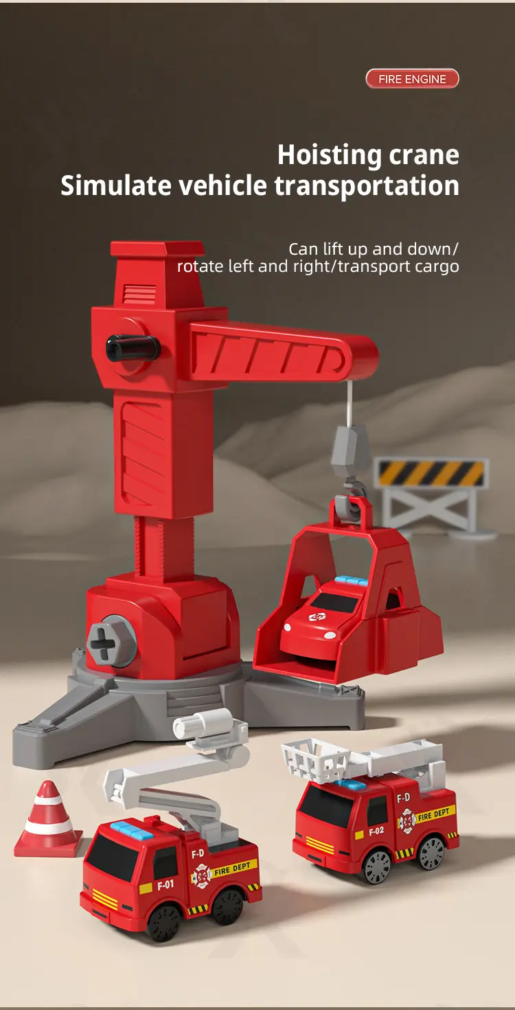 Fire Truck Toy Sets, With Deformable Track, Support OEM/ODM (TB-4866075) — illustrated product details, panel 7