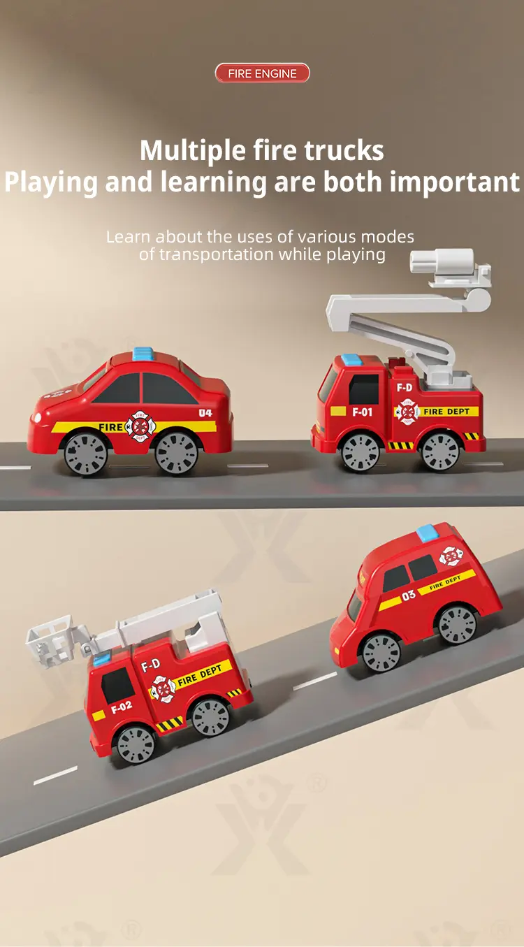 Fire Truck Toy Sets, With Deformable Track, Support OEM/ODM (TB-4866075) — illustrated product details, panel 8
