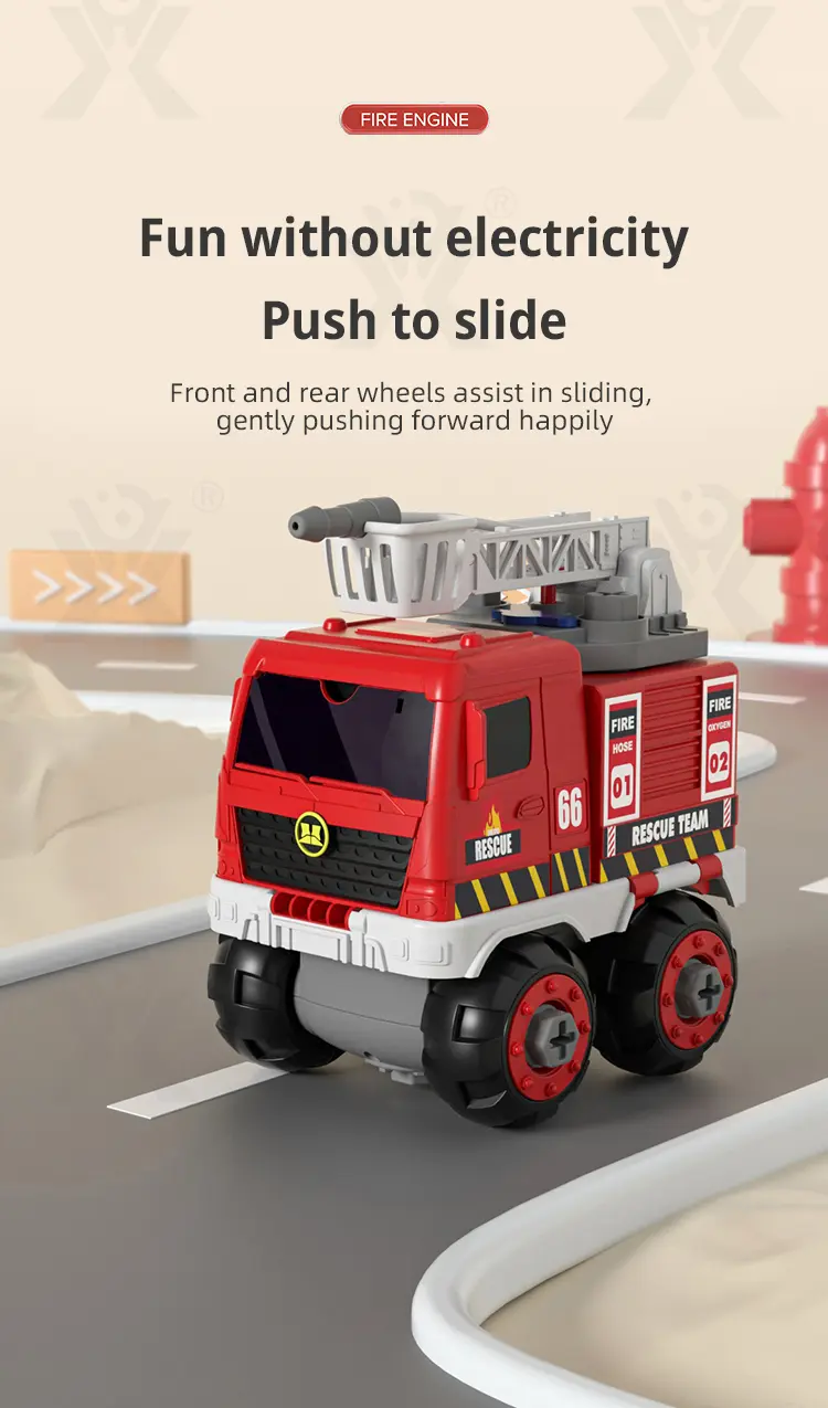 Fire Truck Toy Sets, With Deformable Track, Support OEM/ODM (TB-4866075) — illustrated product details, panel 9