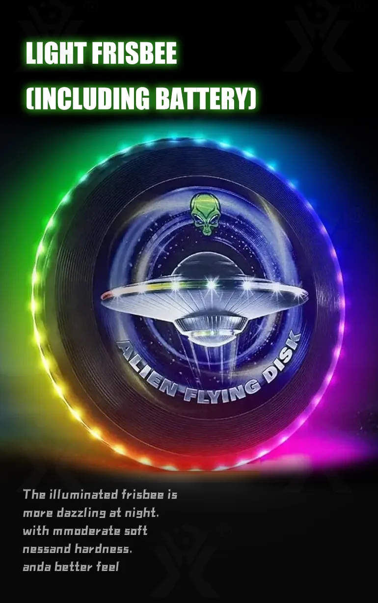 Alien Glowing Flying Discs (TB-4441011) — illustrated product details, panel 1