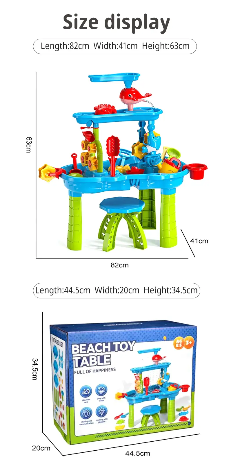 Kids Beach Water Play Table Toys (TB-4043983) — illustrated product details, panel 9
