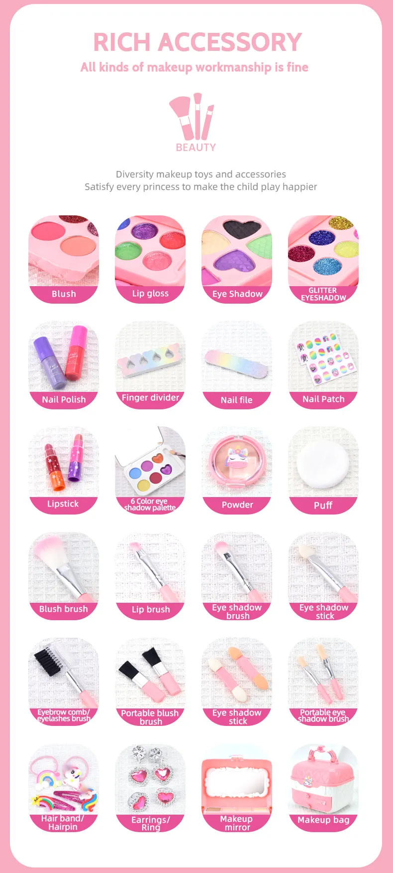 Kids Dream Makeup Kit Toy (TB-4340700) — illustrated product details, panel 5