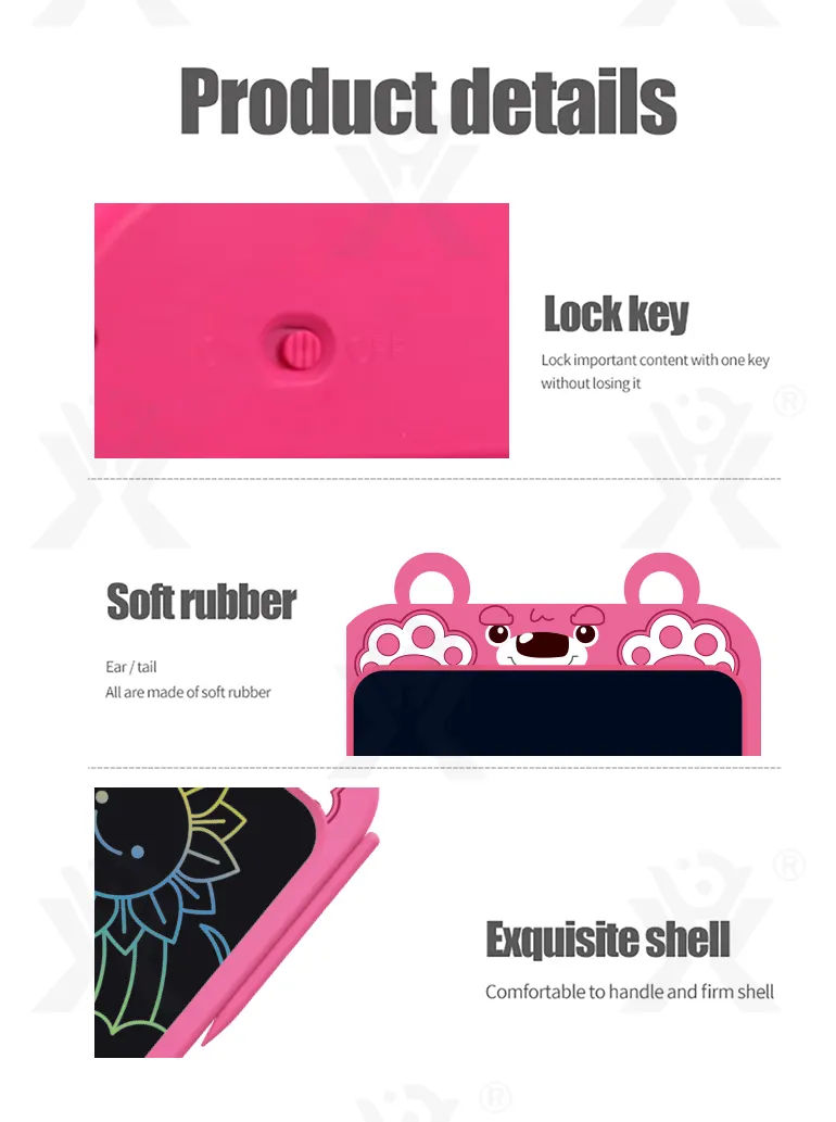 Animal-Themed LCD Writing Tablets, Bulk Writing and Drawing Toys for Sale (TB-4325776) — illustrated product details, panel 7