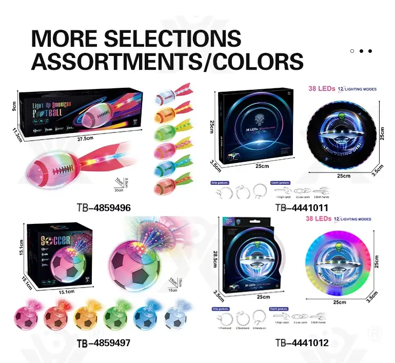 Light Up American Football Toys, with Rainbow Light Trails, Perfect for Night Games (TB-4859496) — illustrated product details, panel 4