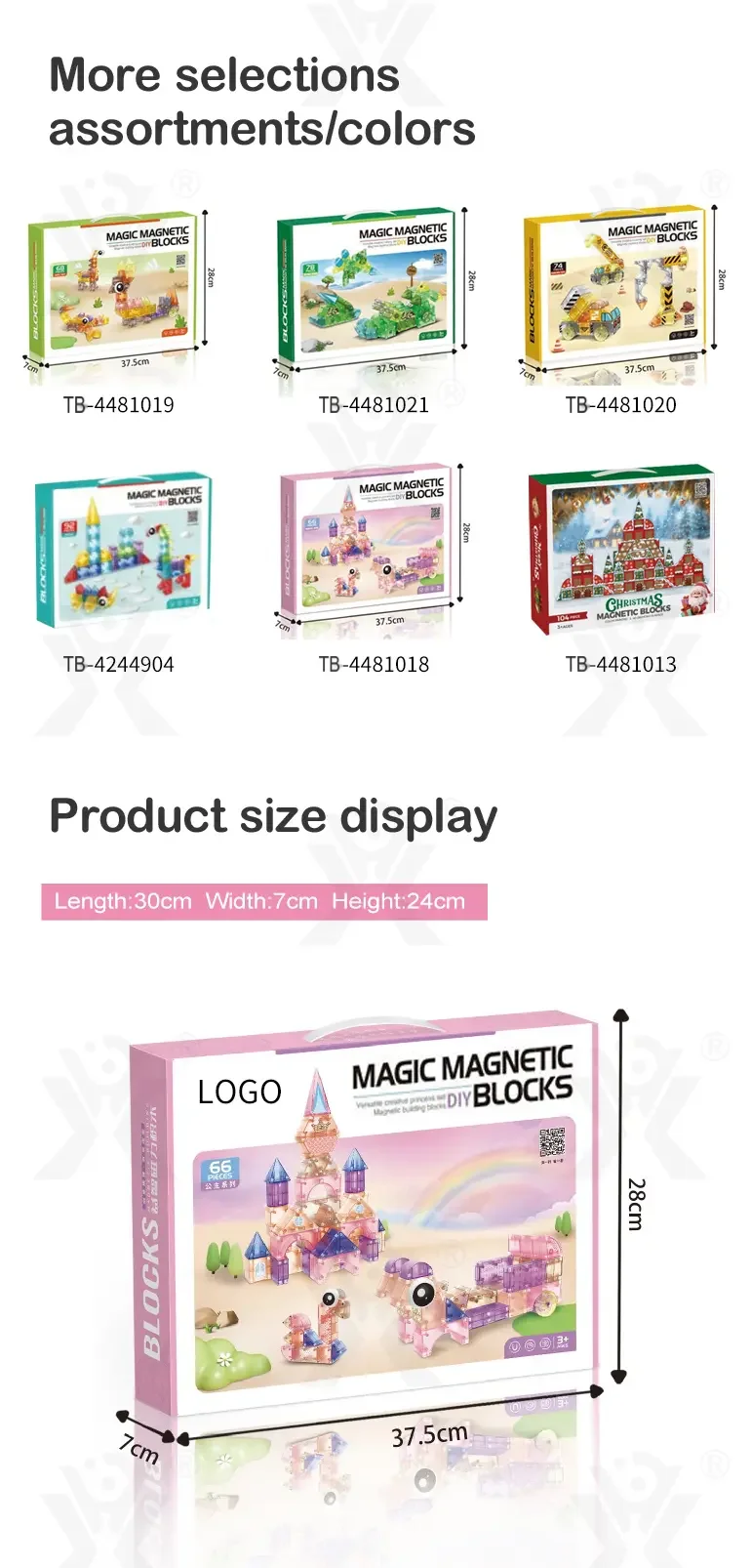 Magic Magnetic Building Block Sets, Kids‘ Fairy Tale Building Block Toys, Wholesale and Customizable (TB-4481018) — illustrated product details, panel 4