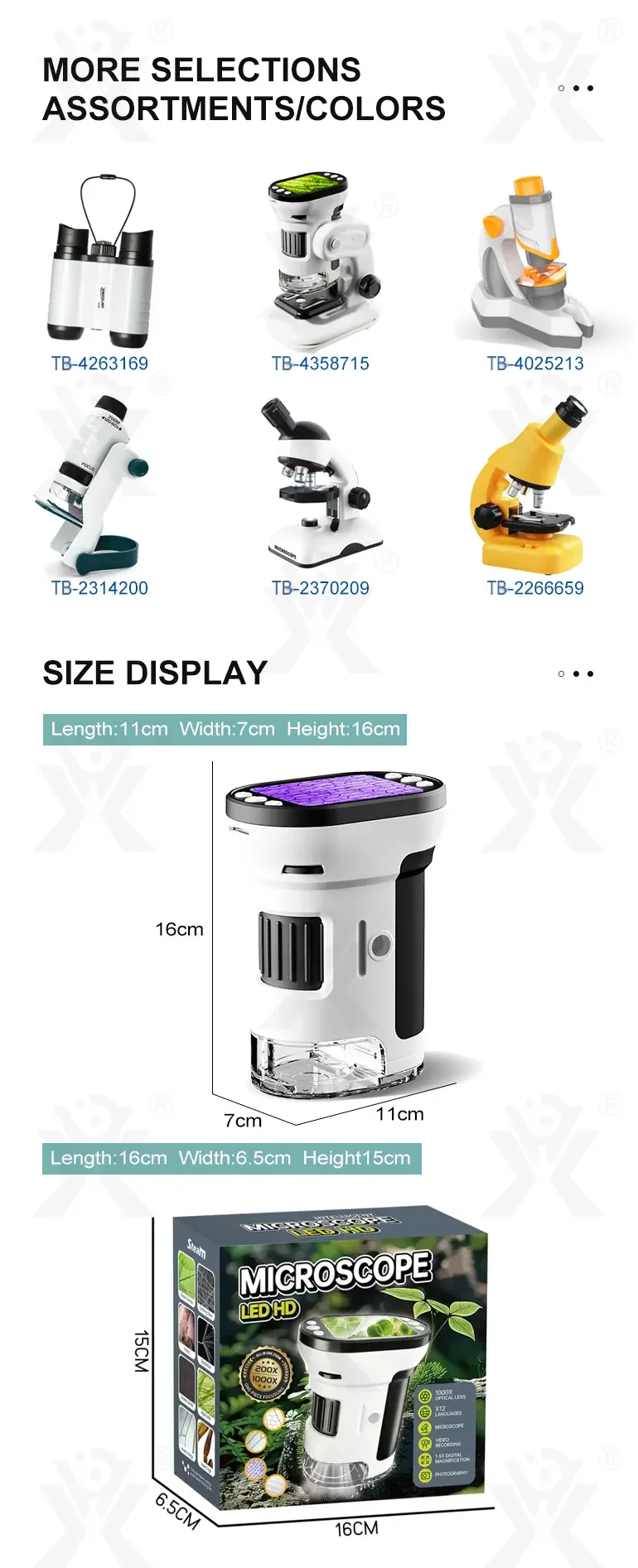 Microscope Toys (TB-4454172) — illustrated product details, panel 10