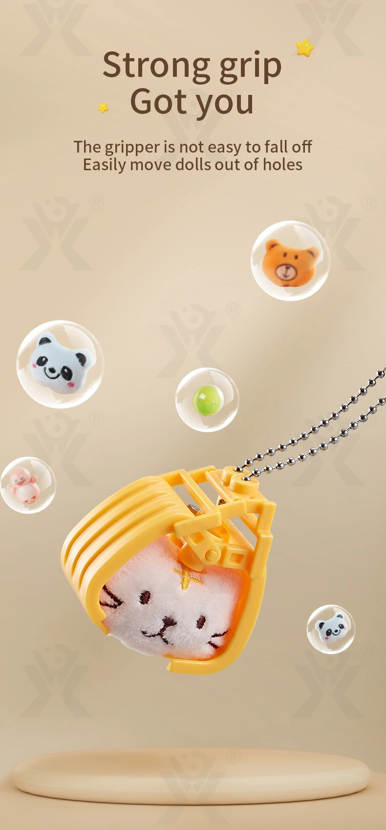 Astronaut-Themed Mini Claw Machine Toy with Plush Dolls, Sound & Light Effects, and Surprise Eggs (TB-4262258) — illustrated product details, panel 3