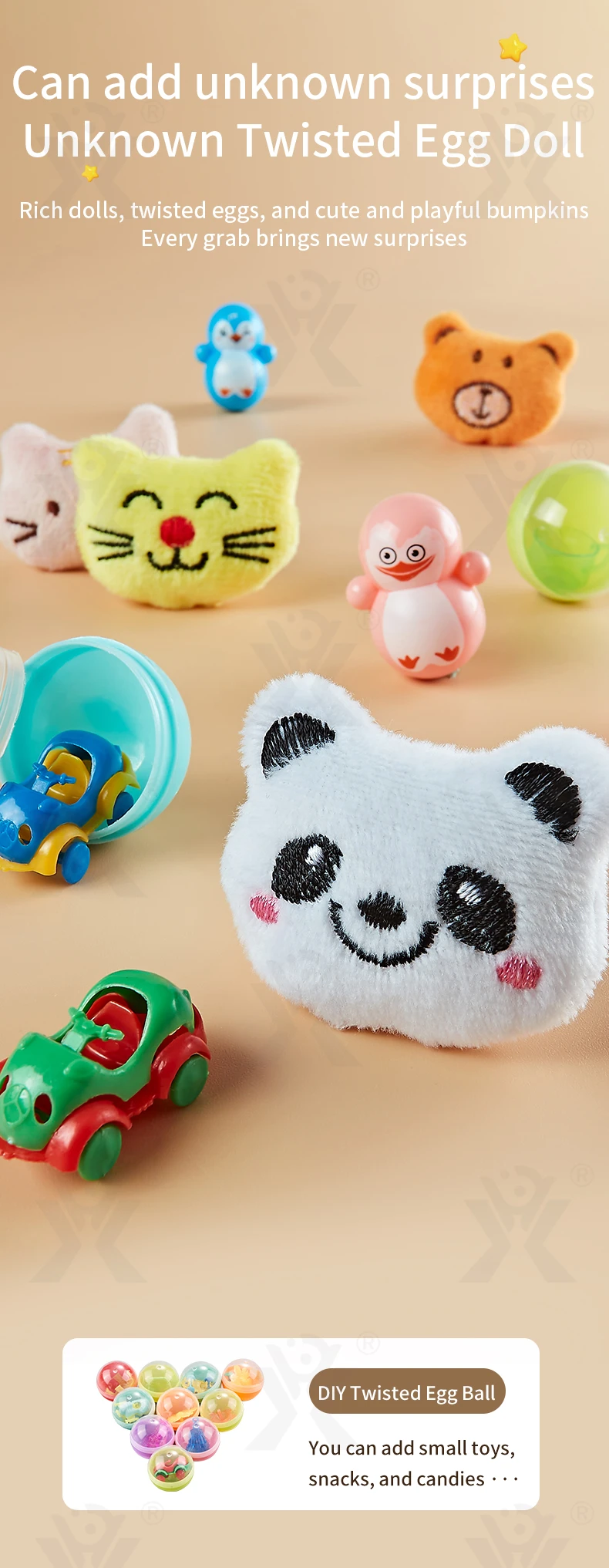 Astronaut-Themed Mini Claw Machine Toy with Plush Dolls, Sound & Light Effects, and Surprise Eggs (TB-4262258) — illustrated product details, panel 8