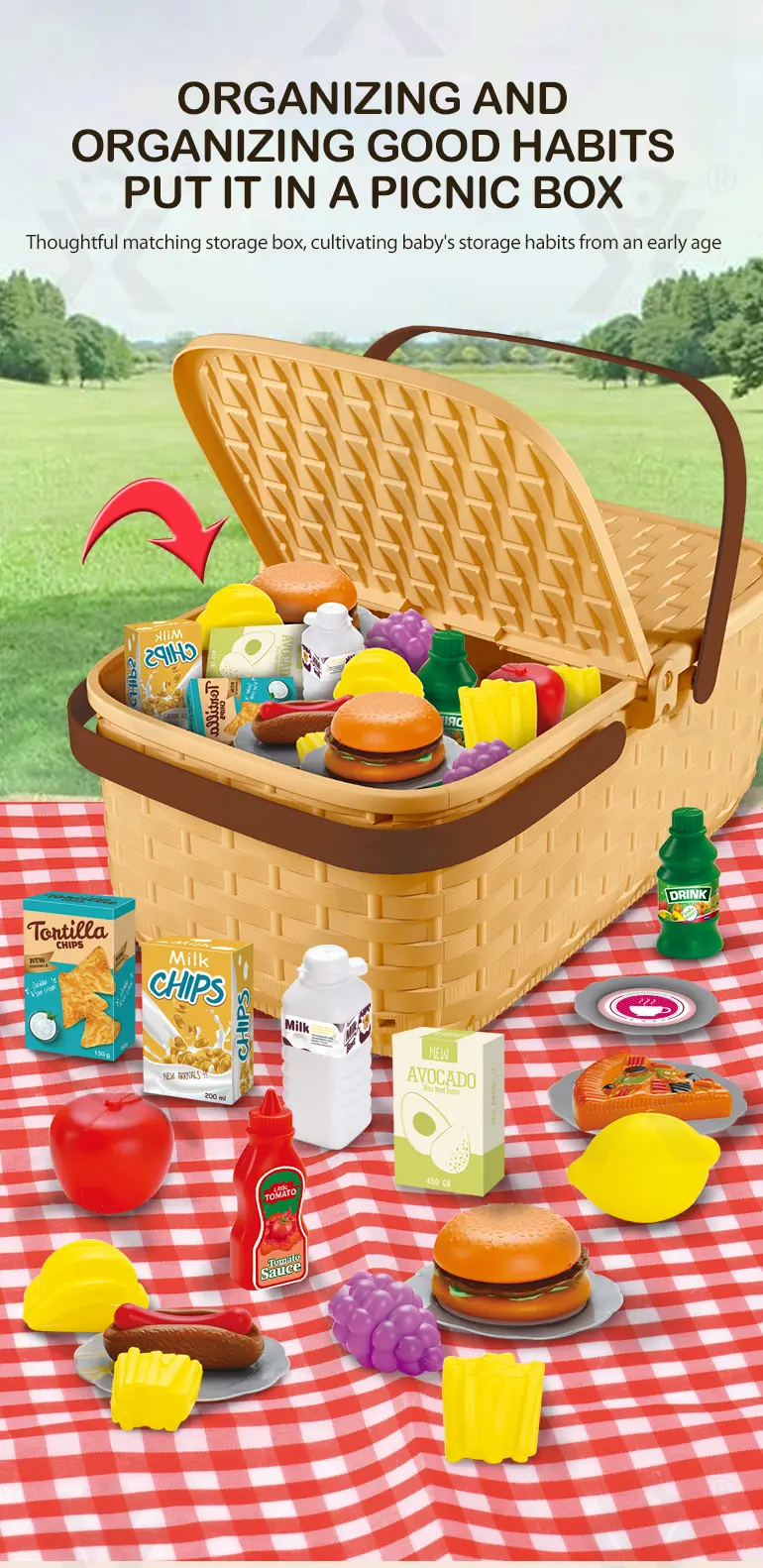 Picnic Pretend Play Toy Sets for Kid (TB-4533847) — illustrated product details, panel 3