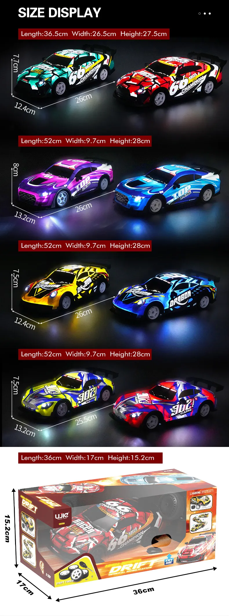 Remote Control Cars for Kids and Collectors (TB-4421087) — illustrated product details, panel 9