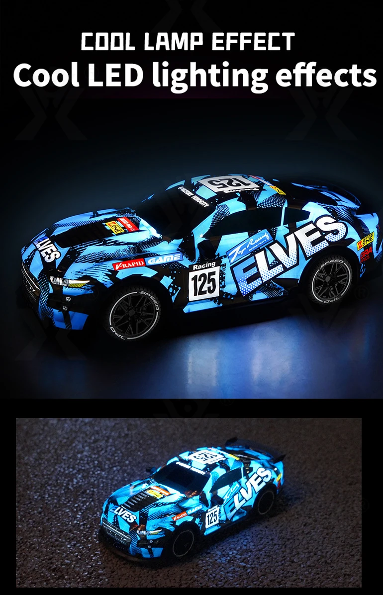 Remote Control Racing Car, 1:18 Scale Ducati Co-branded with LED Lights and Glow Tires (TB-4222685) — product photograph 4
