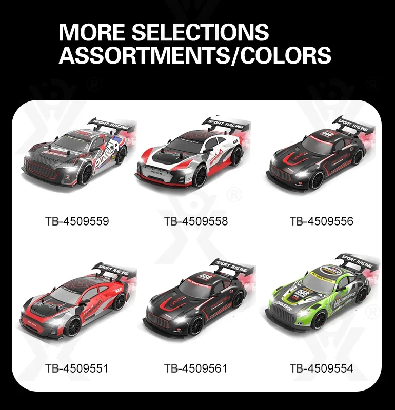 Remote Control Racing Car, 1:18 Scale Ducati Co-branded with LED Lights and Glow Tires (TB-4222685) — product photograph 6