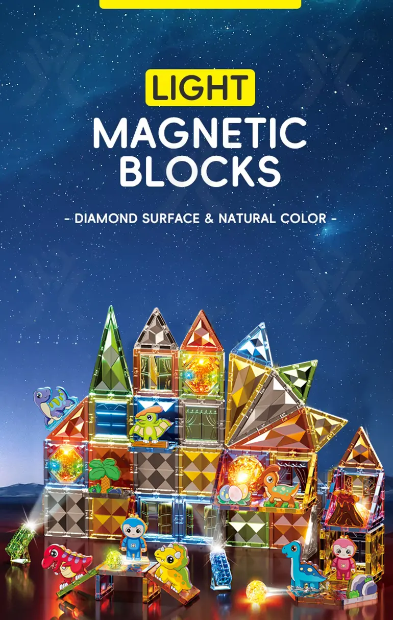 Shiny Magnetic Building Blocks (TB-4863236) — illustrated product details, panel 1
