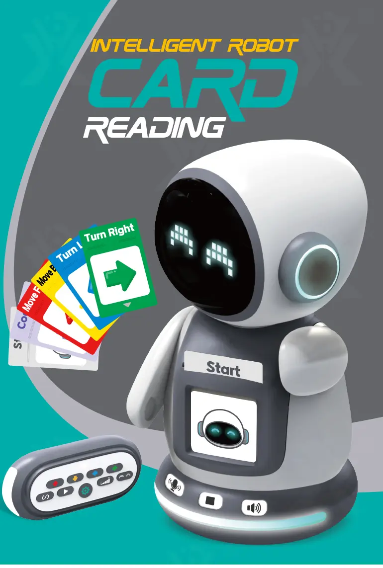Smart Card-Reading Robot Toys (TB-4540801) — illustrated product details, panel 1