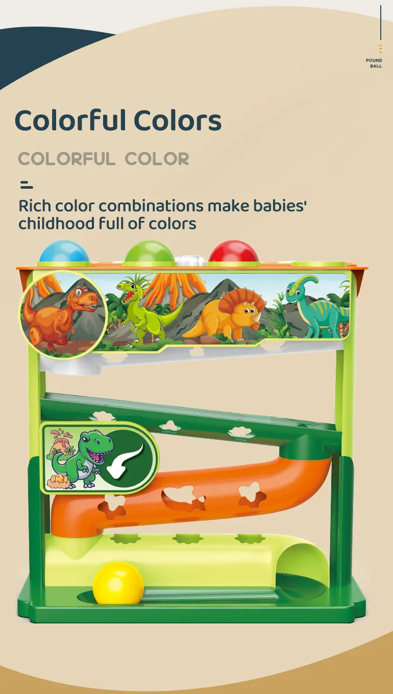 Dinosaur Theme Track Ball Toy Set (TB-4537294) — illustrated product details, panel 3