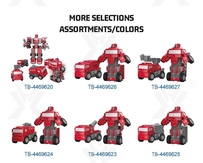 Transforming Construction Truck Toys, Bulk Friction Toy Car with Collision Auto-Transform (TB-4469627) — illustrated product details, panel 6