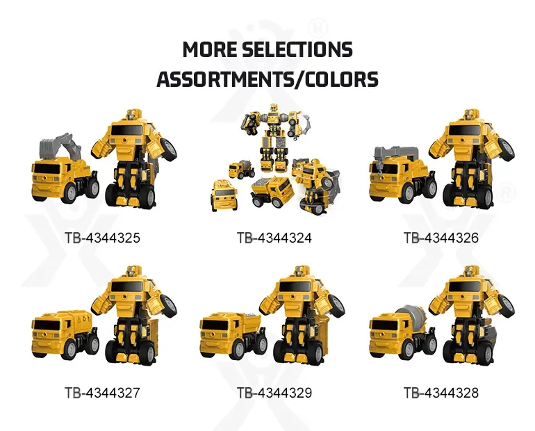 5-in-1 Transforming Construction Vehicle Robot Toy Set for Kids (TB-4469636) — illustrated product details, panel 7