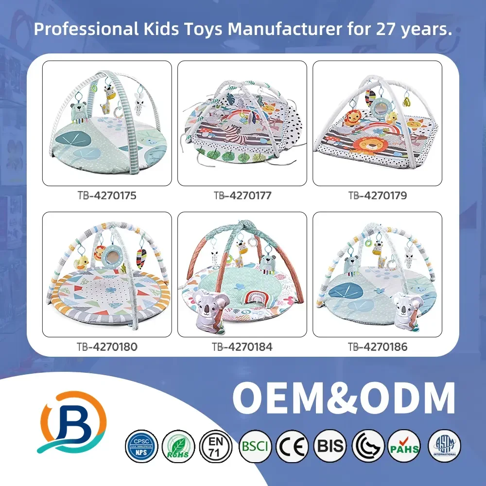 Baby Play Mat Gyms, “Forest Leaf” Shape, with Wooden Stand (TB-4526477) — product photograph 6