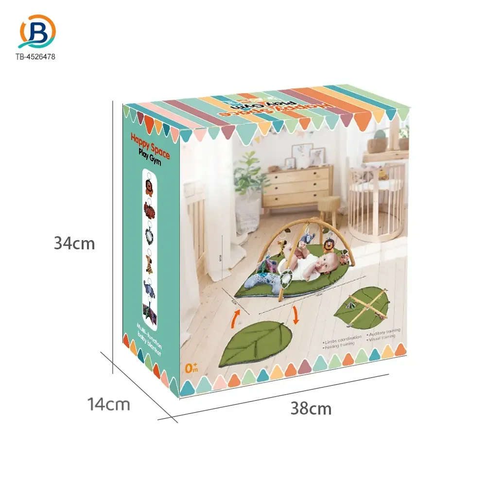 Baby Play Mat Gyms, “Forest Leaf” Shape, with Wooden Stand (TB-4526477) — product photograph 7