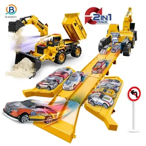 Wholesale Construction Vehicle Toy Set, Includes a Toy Cars and a Modular Track Component