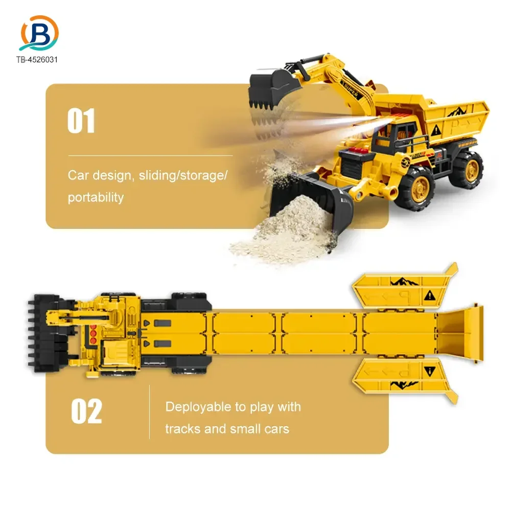 Construction Vehicle Toy Set, Includes a Toy Cars and a Modular Track Component (TB-4526031) — product photograph 4
