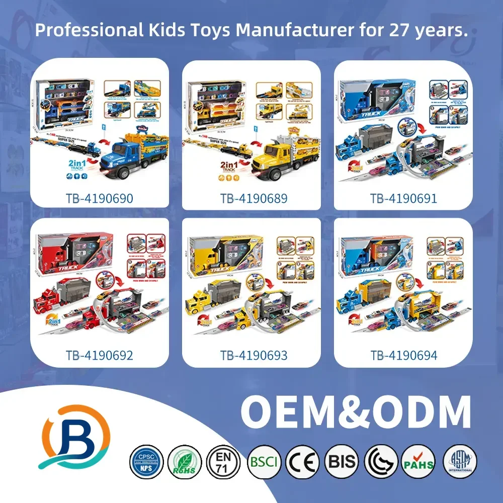 Construction Vehicle Toy Set, Includes a Toy Cars and a Modular Track Component (TB-4526031) — product photograph 5
