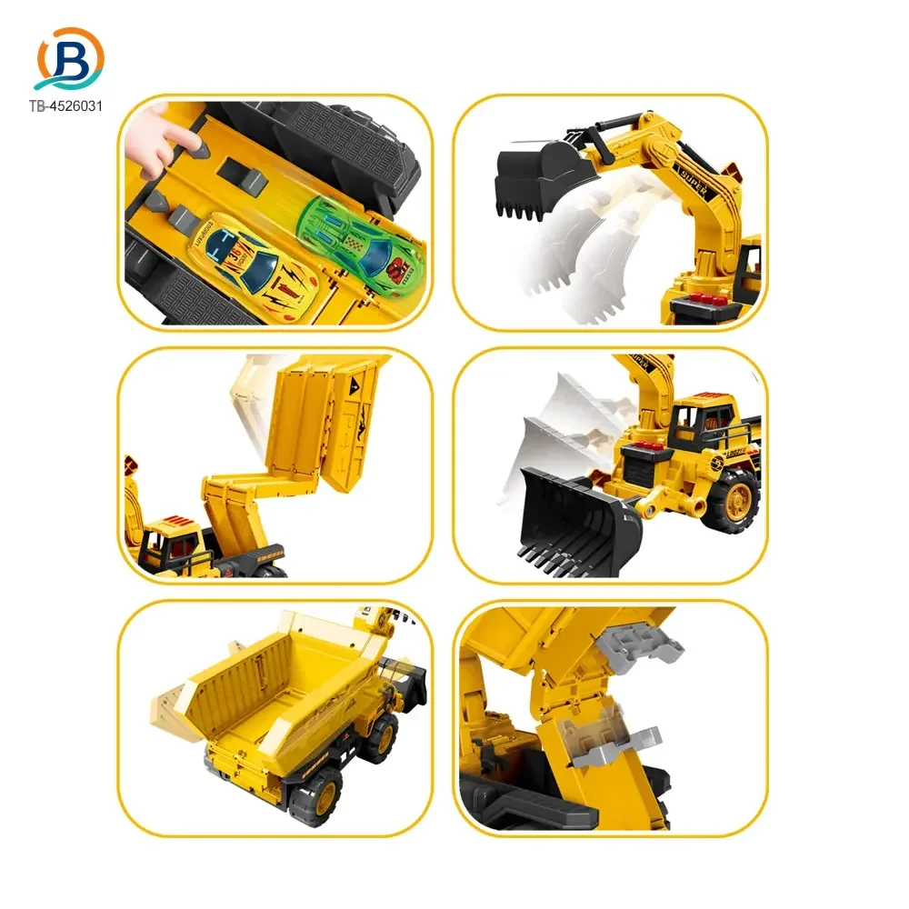 Construction Vehicle Toy Set, Includes a Toy Cars and a Modular Track Component (TB-4526031) — product photograph 6