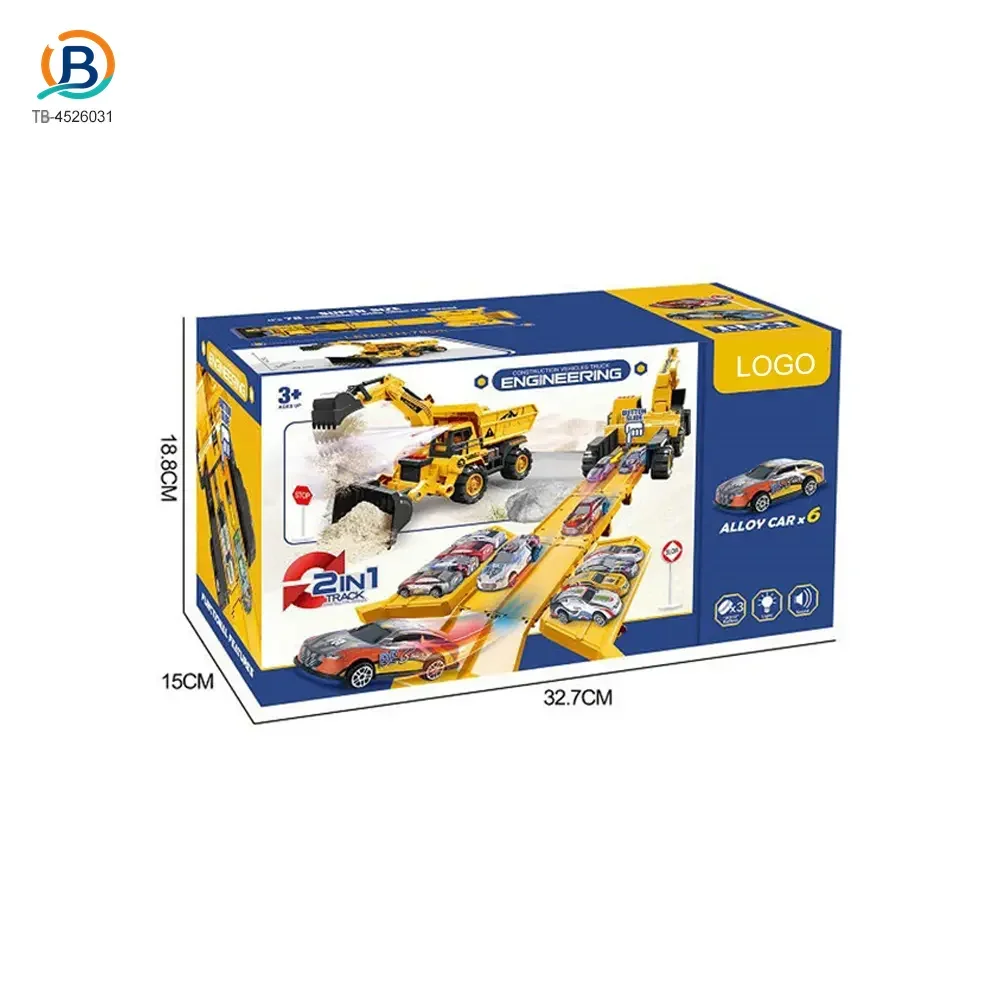 Construction Vehicle Toy Set, Includes a Toy Cars and a Modular Track Component (TB-4526031) — product photograph 8
