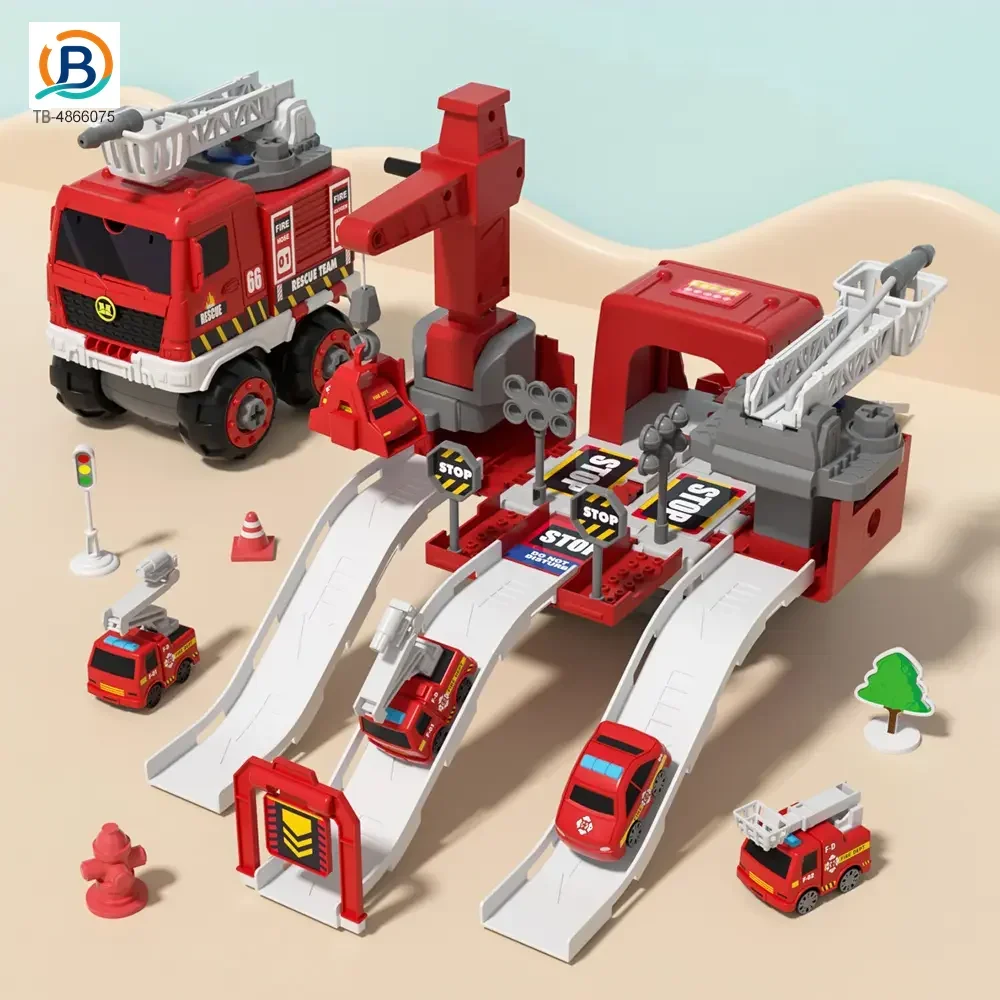 Fire Truck Toy Sets, With Deformable Track, Support OEM/ODM (TB-4866075) — product photograph 2