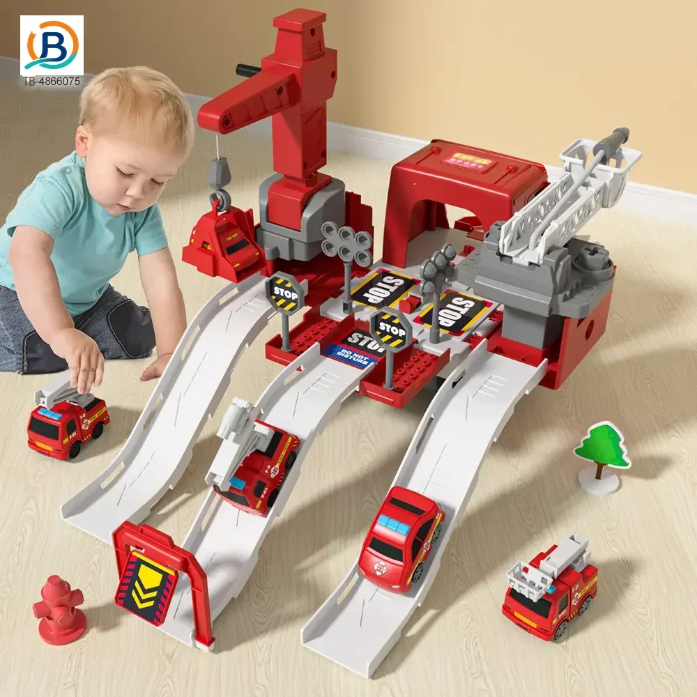 Fire Truck Toy Sets, With Deformable Track, Support OEM/ODM (TB-4866075) — product photograph 3