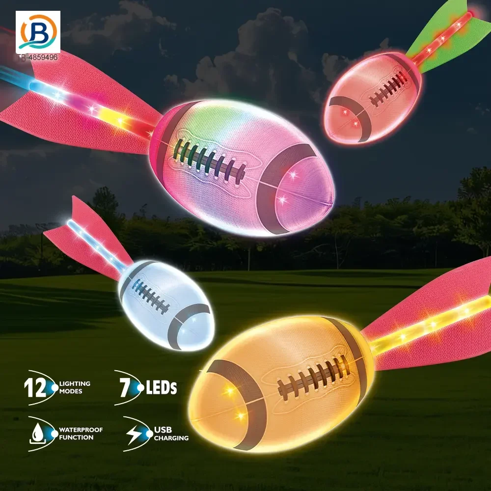 Light Up American Football Toys, with Rainbow Light Trails, Perfect for Night Games (TB-4859496) — product photograph 2