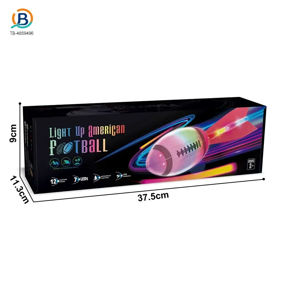 Light Up American Football Toys, with Rainbow Light Trails, Perfect for Night Games (TB-4859496) — product photograph 5