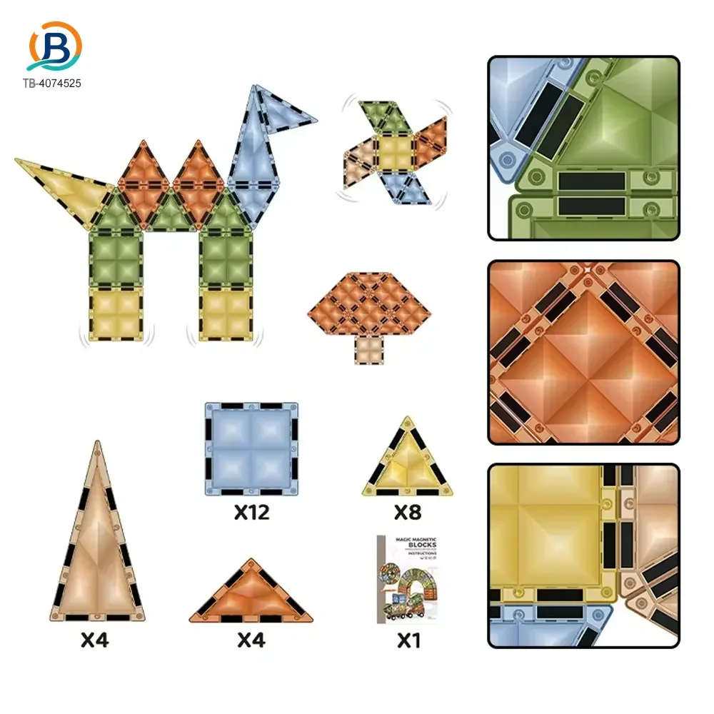 Magnetic Building Block Sets, Stimulate Children’s 3D Imagination (TB-4074525) — product photograph 3